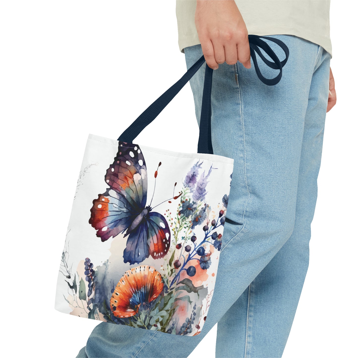 Canvas Bag with Butterfly Prints