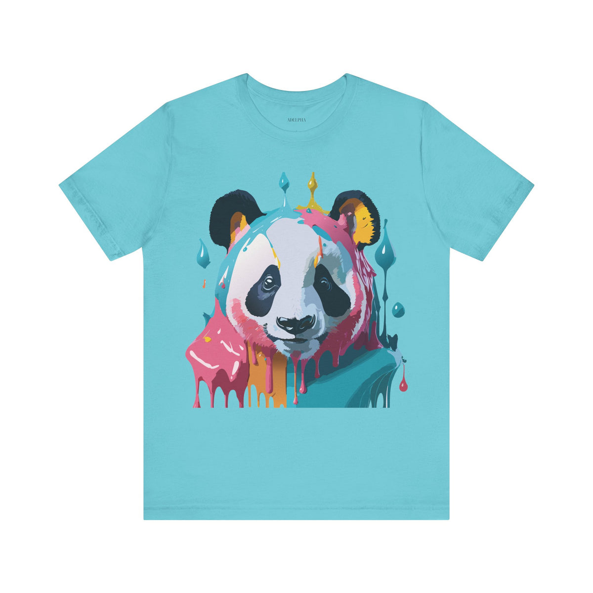 Panda Graphic Unisex Cotton Bella+Canvas Tee with Art Animal Design e142