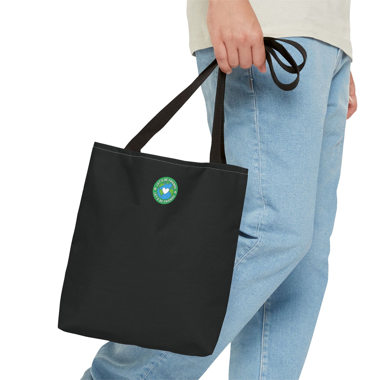 ECO BLACK COLOR CANVAS BAG HIGH-QUALITY 100% SPUN POLYESTER 3 SIZES BAG-E1