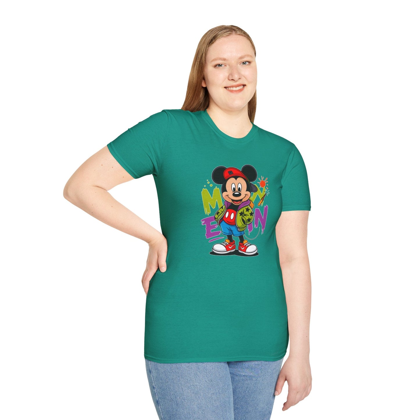 Unisex Cartoon T Shirt With Animals Animation Tee Premium Softstyle Gildan 64000