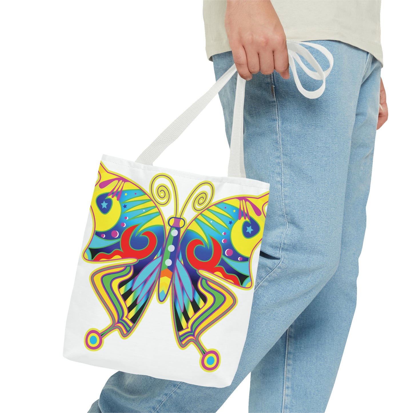 Canvas Bag with Butterfly Prints