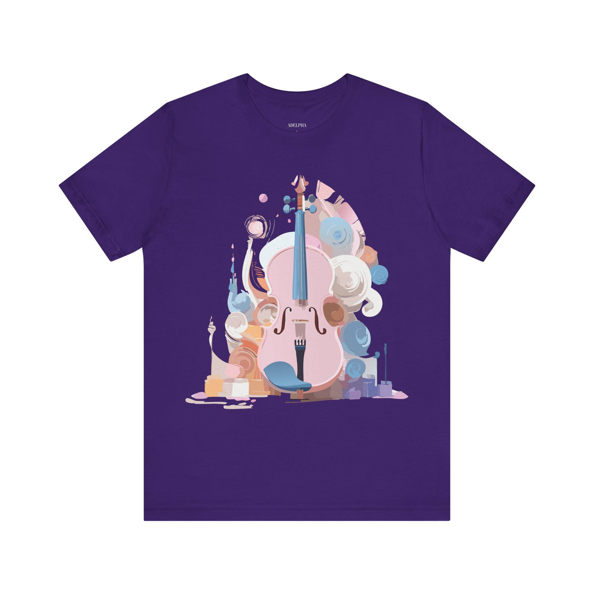 Music Graphic Unisex Cotton Bella+Canvas Tee with Art Design n174