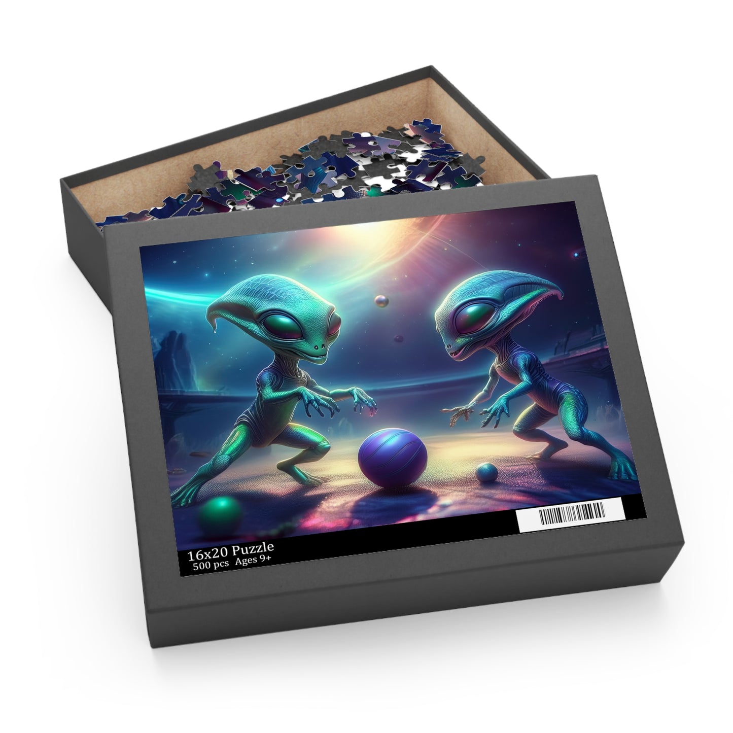 Aliens Puzzle 500-Chipboard Pieces in Box | Kids Puzzles Size: 16" x 20",  Ages 9+ and Family pn22