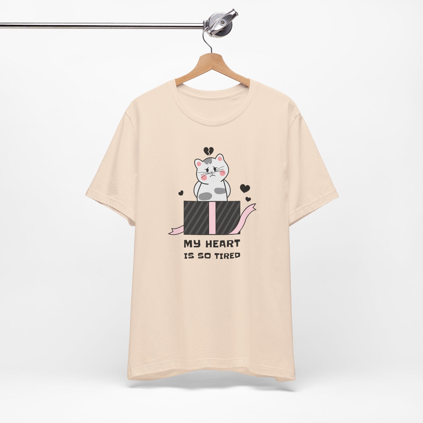 Cat Heart T-Shirt, Love T-Shirt, Tee Shirts with Animals, Valentine Day Shirt 16