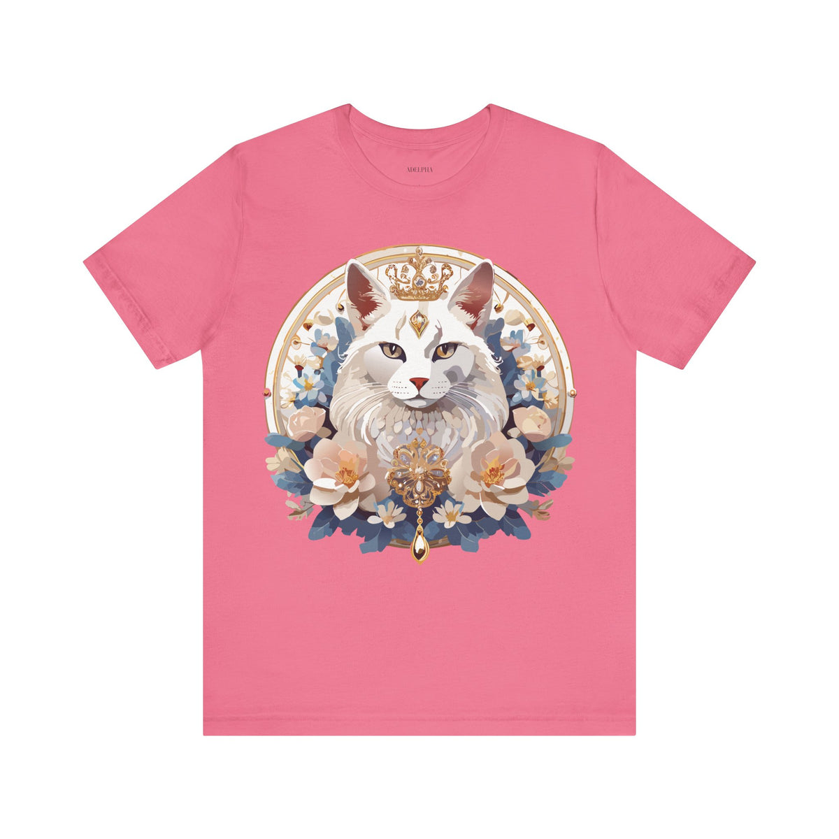 Medallion Graphic Unisex Cotton Bella+Canvas Tee with Floral Art Design m61