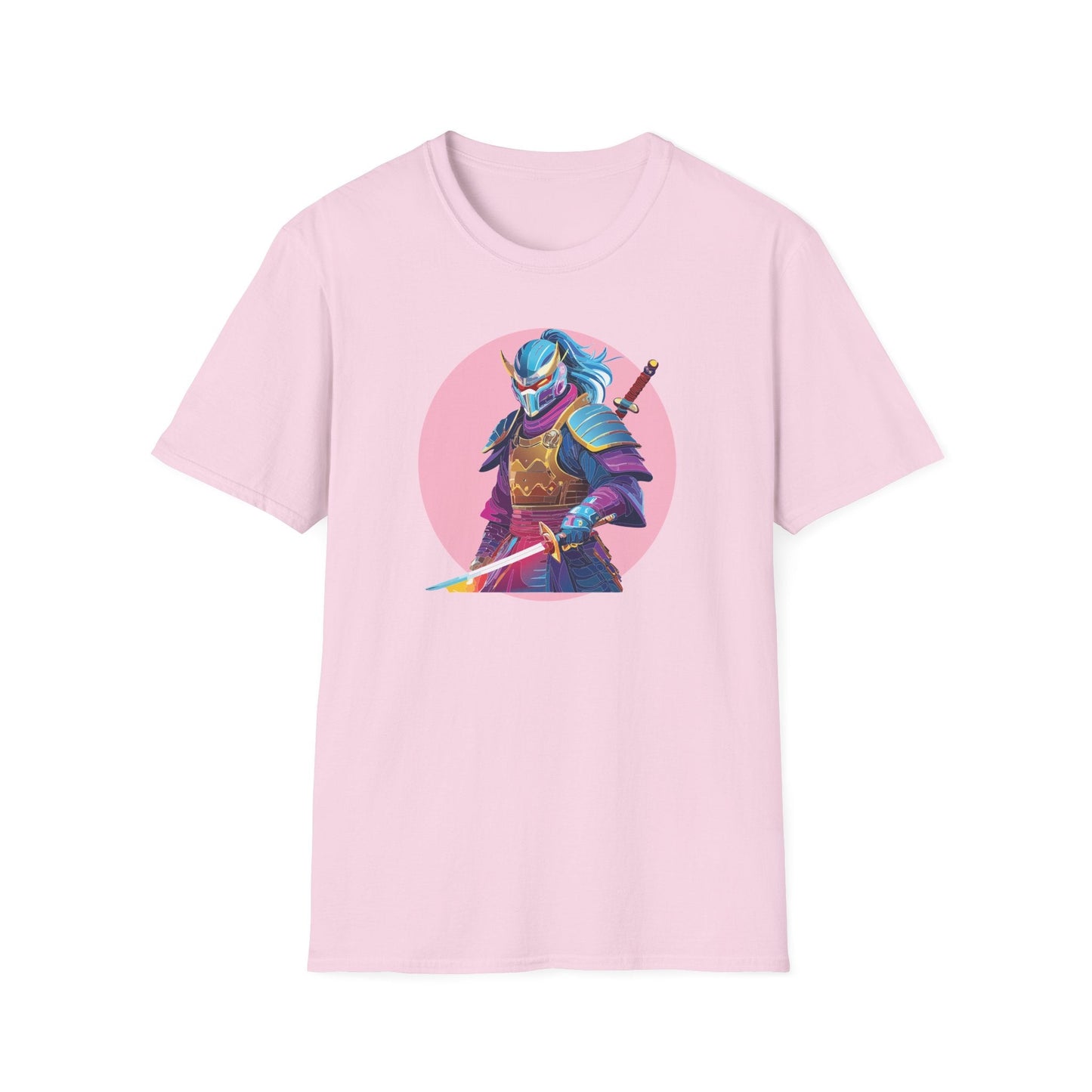 Samurai Themed Unisex Softstyle Tee Shirt Gildan 64000 100 Percent Ring Spun Cotton