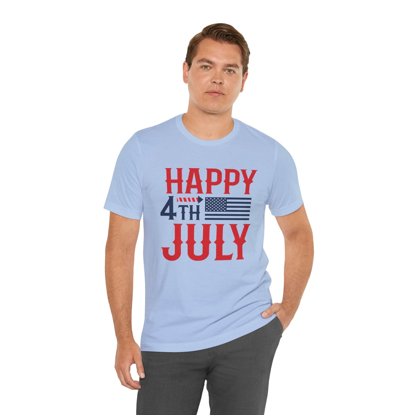 American Flag Graphic Unisex Cotton T-Shirt 011