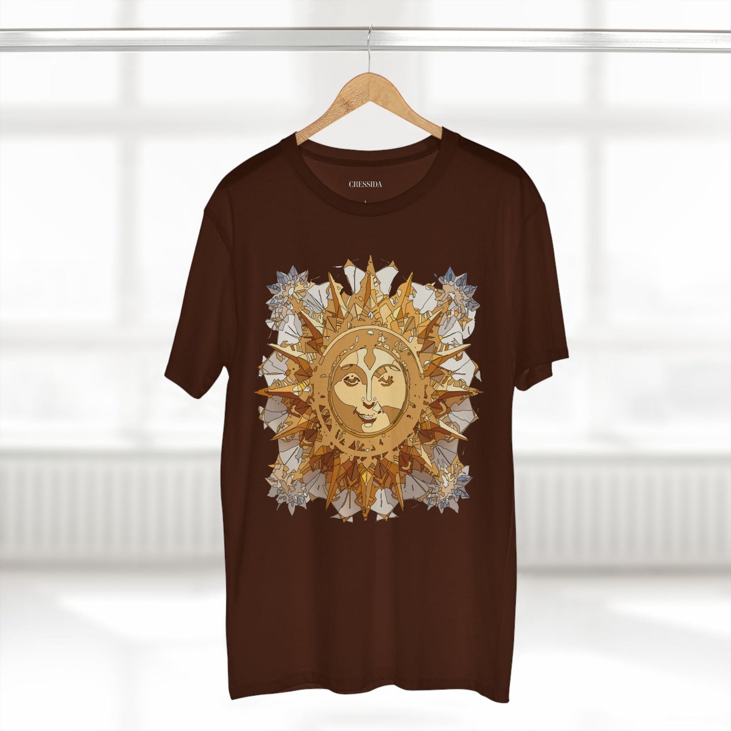 Gold Sun Graphic Unisex 100 Cotton T-Shirt with Golden Art Design 17