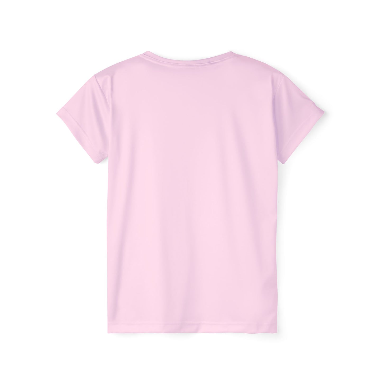 Petal Frost Pink Women's Sports Jersey Short Sleeves 100% Poly Solid Ligh Pink Color Print Athletic Tee