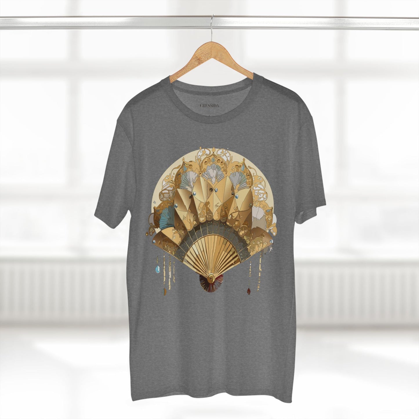 Antique Fan Graphic Design T-Shirt Unisex 100 Cotton Floral Carnival Artwork Tee 20