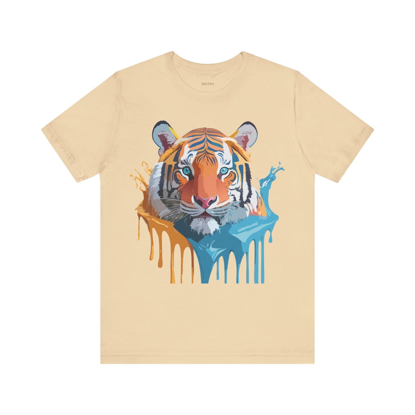 Tiger Graphic Tee Adelpha Unisex Short Sleeve Vintage Inspired Shirt For Casual Wear