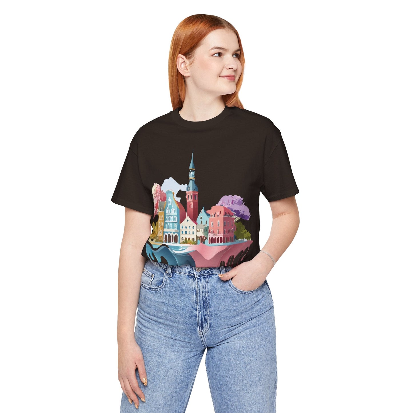 Germany Graphic Tee for Unisex Short Sleeve Shirt by Adelpha Art Design Vintage Inspired
