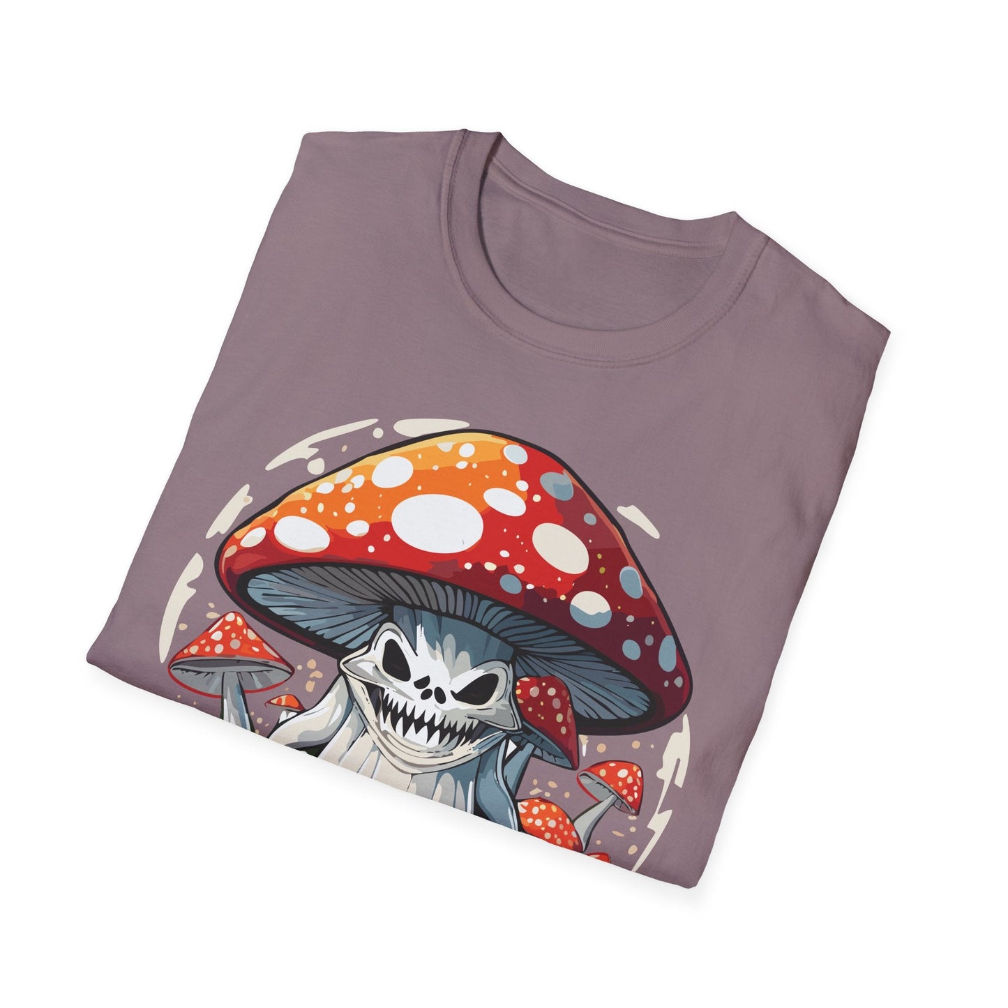 Funny Mashroom Graphic Unisex Softstyle Cotton With Cartoon Illustration Design 12