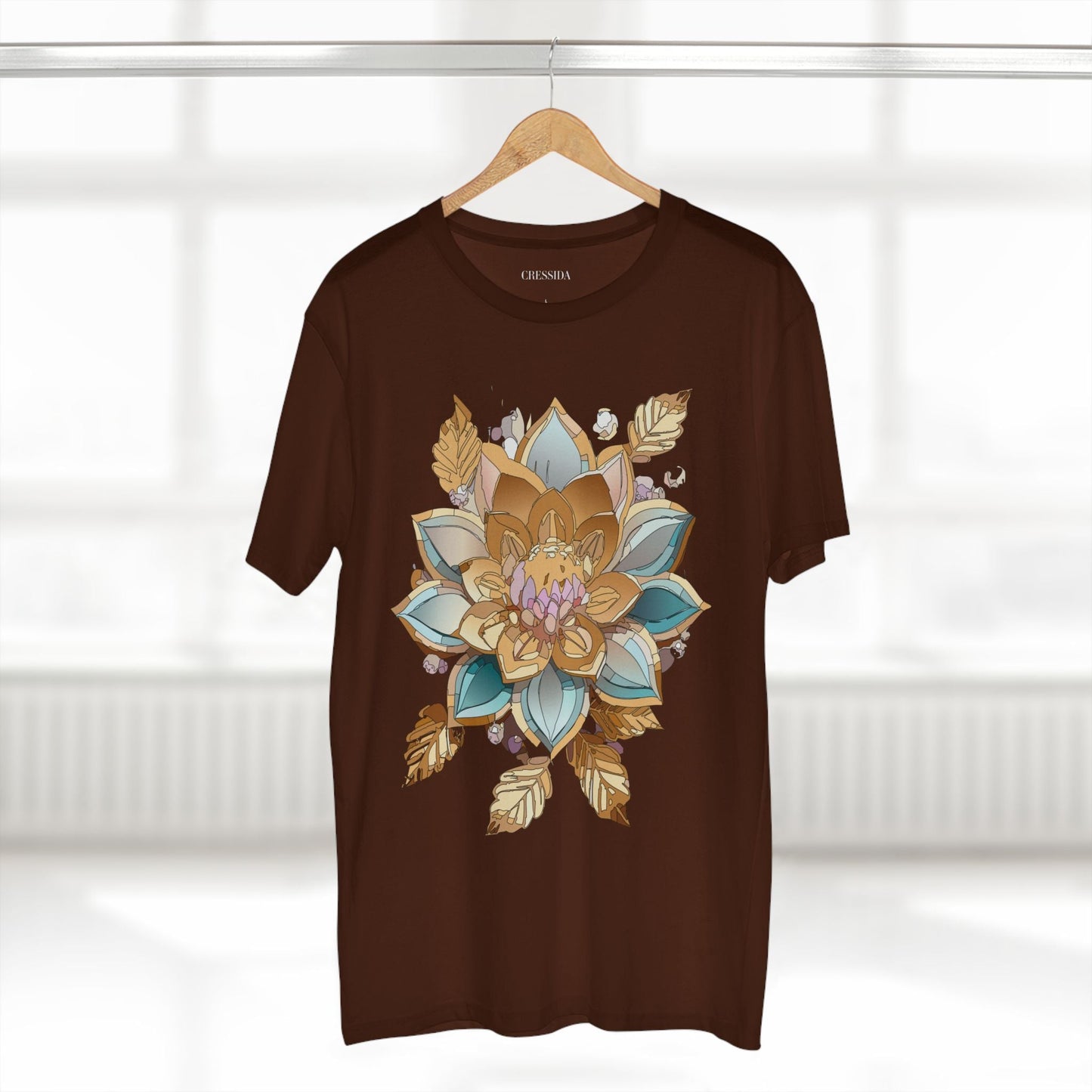 Floral Graphic T-Shirt Unisex 100 Cotton Art Design with Antique Flowers Tee 3