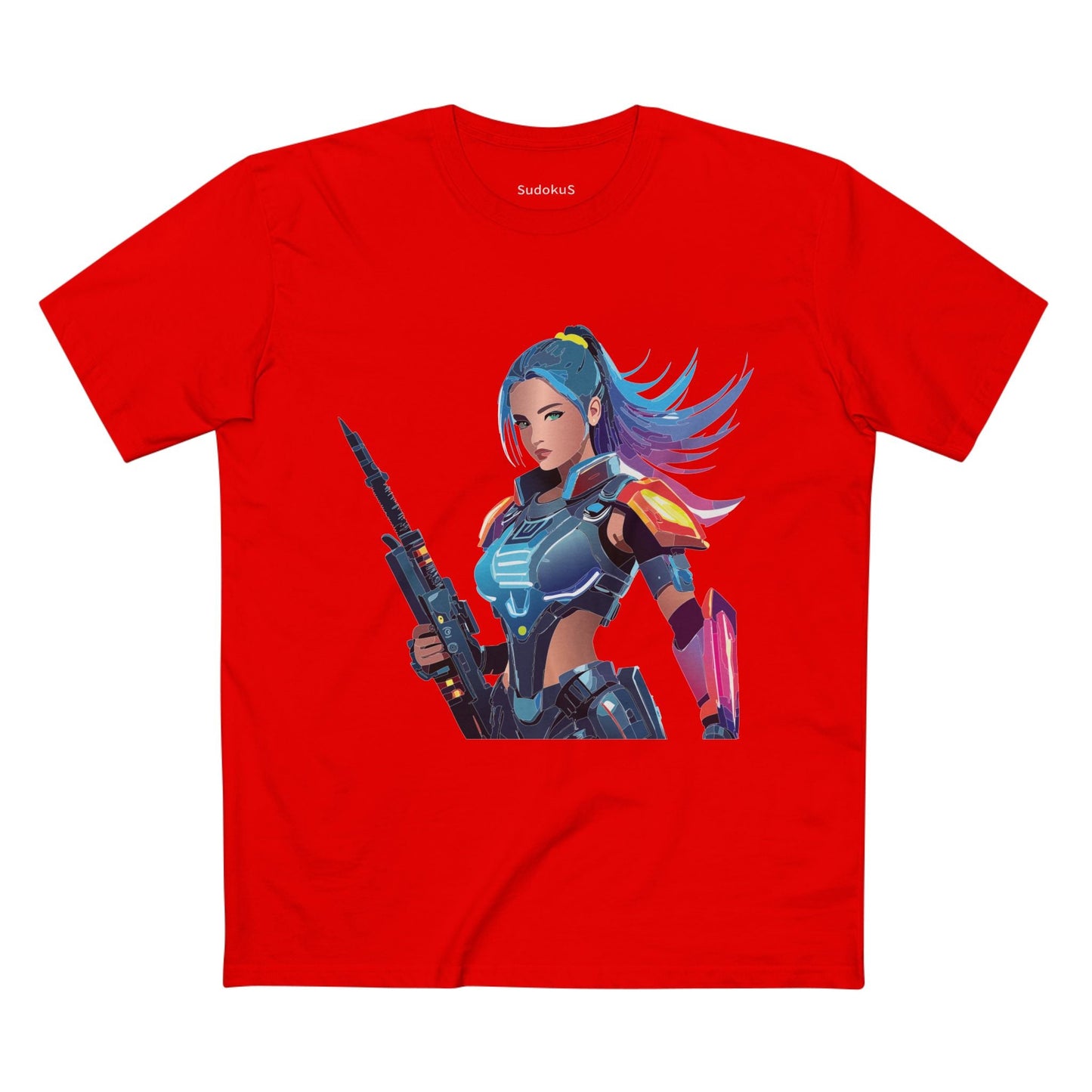 Army-woman Graphic Unisex 100 Cotton Staple Tee 9