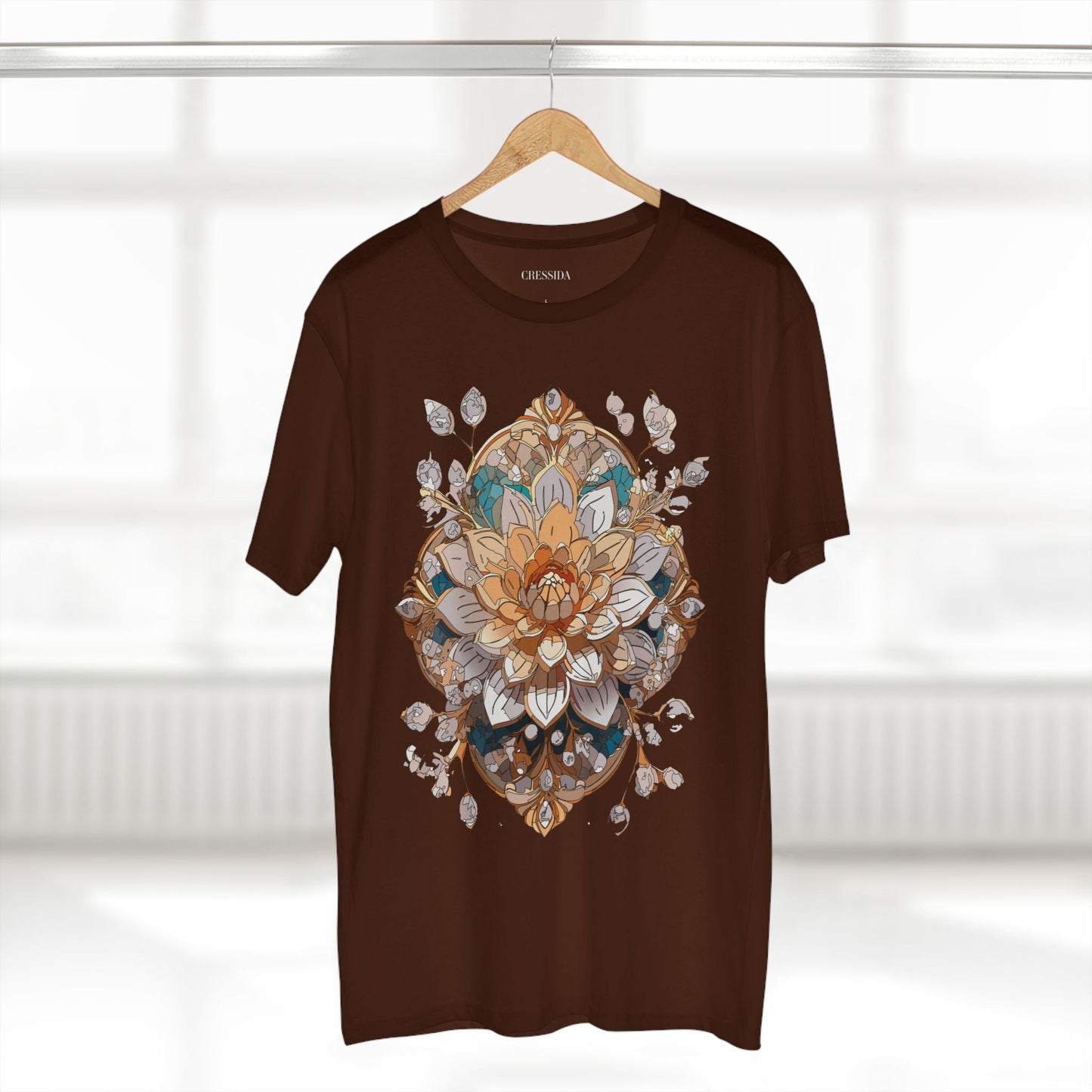Floral Graphic T-Shirt Unisex 100 Cotton Art Design with Antique Flowers Tee 14