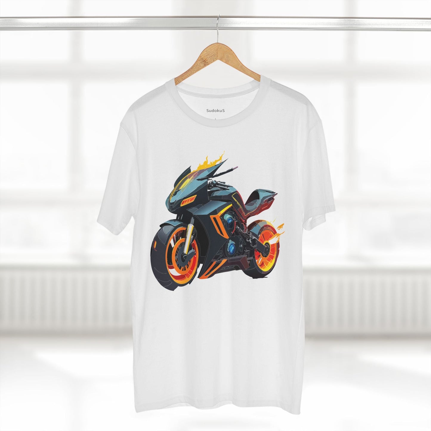 Moto Bike Graphic Unisex 100 Cotton Staple Tee 23