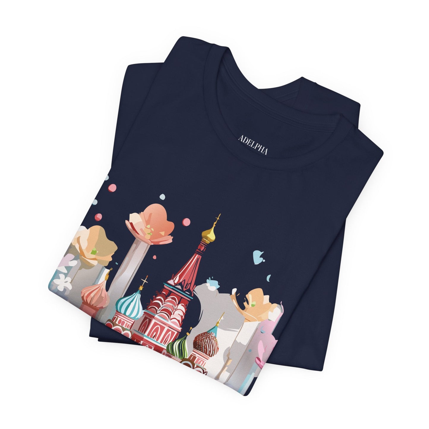 Adelpha Graphic Tee Unisex Jersey Short Sleeve Moscow City Tour Shirt Vintage Inspired Artwork