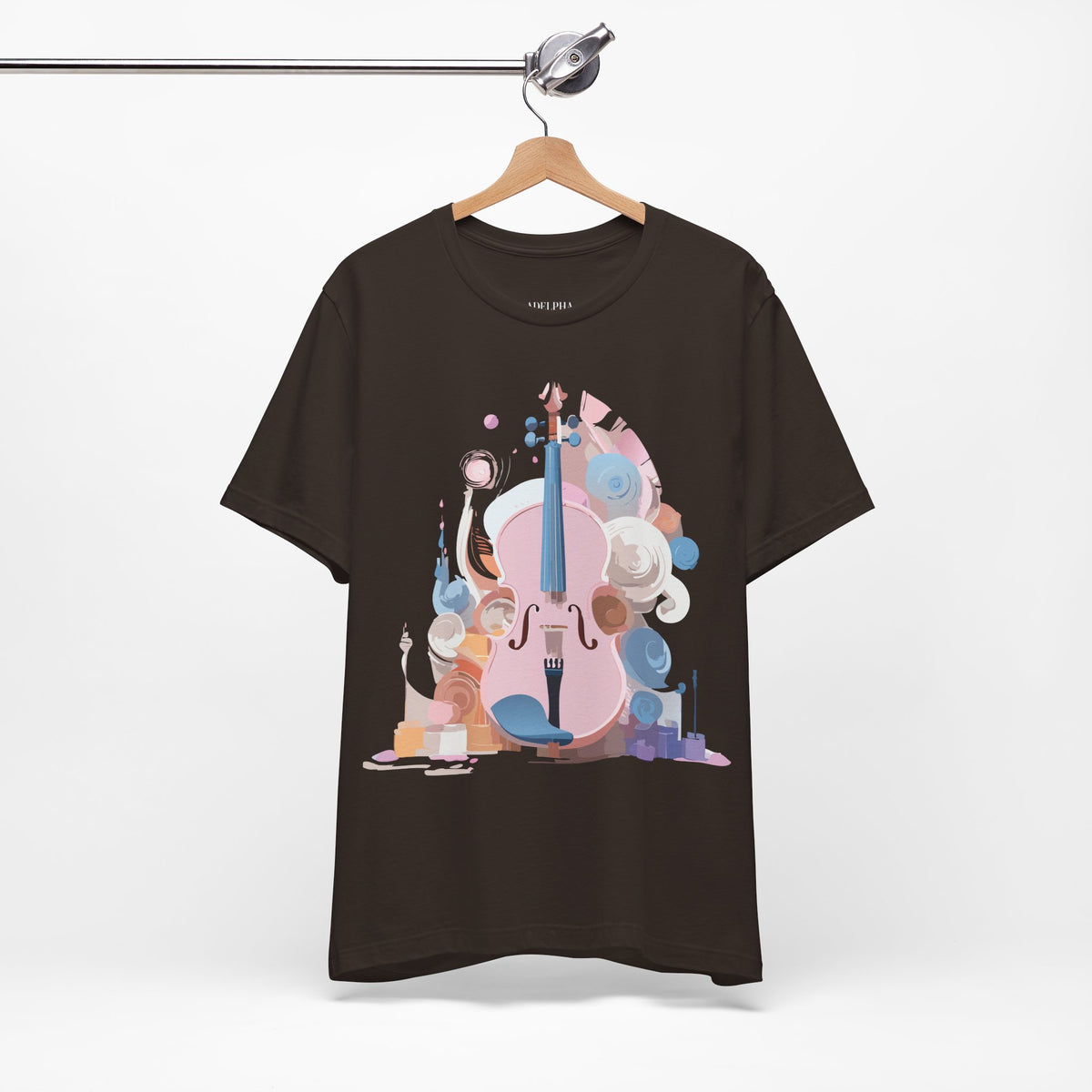 Music Graphic Unisex Cotton Bella+Canvas Tee with Art Design n174