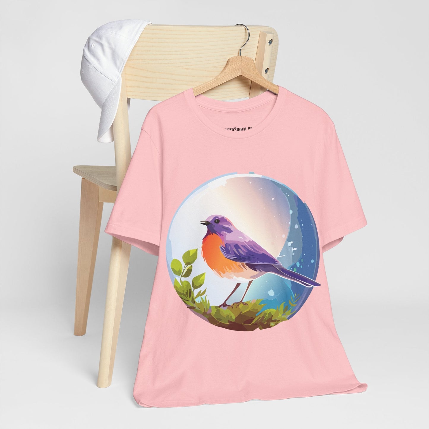 Unisex Animals And Bird Shirt Graphic Cotton T Shirt With Original Retro2Nova Art Premium Short Sleeve Tee