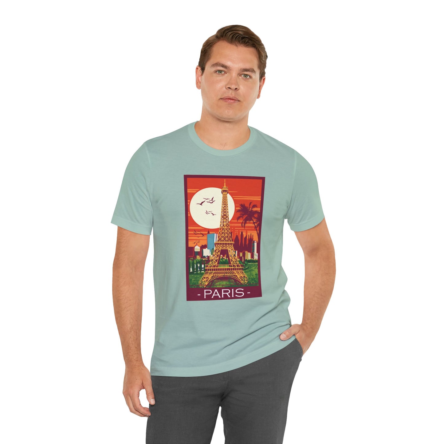 Retro Poster Paris Graphic Design Tee, Paris Shirt, Vintage Tees, Art Design T-Shirt, Graphic Tee, Retro Art Shirts