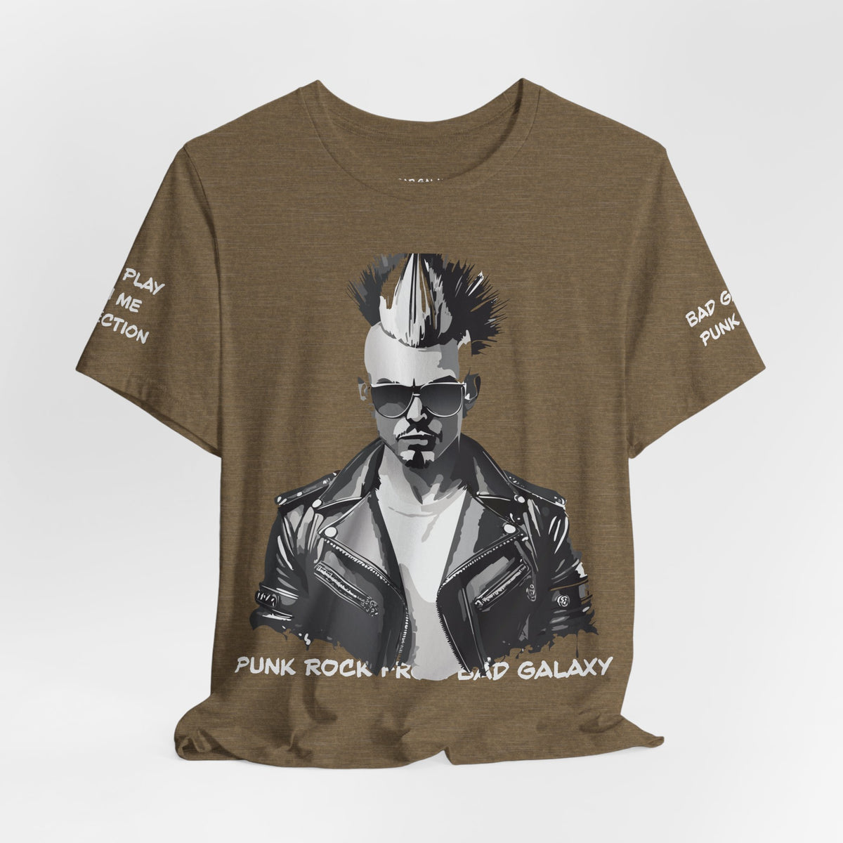 Punk Rock Graphic Unisex Cotton Bella+Canvas Tee with Art Design b39