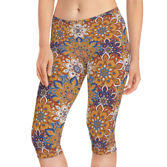 Leggings capri con estampado tradicional