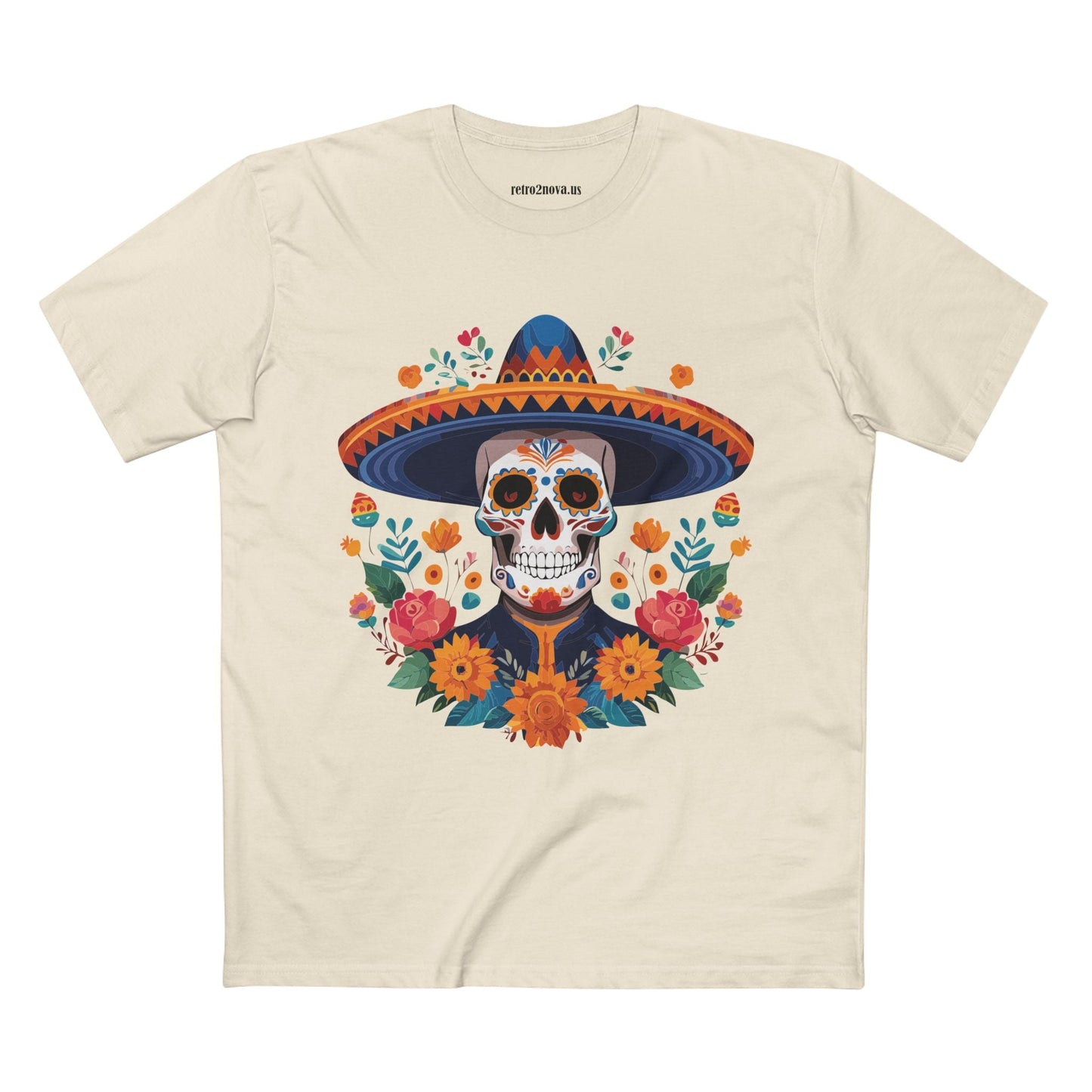 Skull And Skeleton Shirt Unisex Premium Cotton Tee With Original Art Design Retro2Nova
