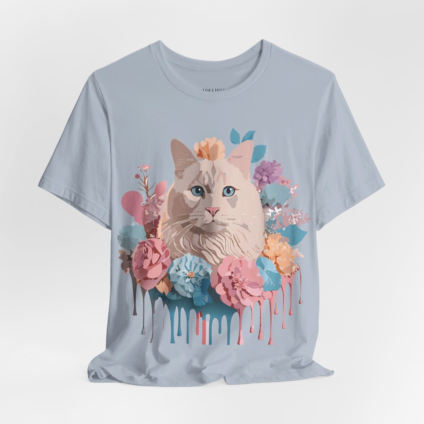 Cat Graphic Tee Unisex Short Sleeve Shirt With Vintage Art Adelpha