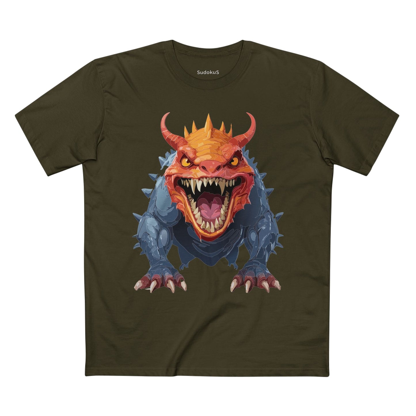 Cartoon Monsters Graphic Unisex 100 Cotton Staple Tee 29