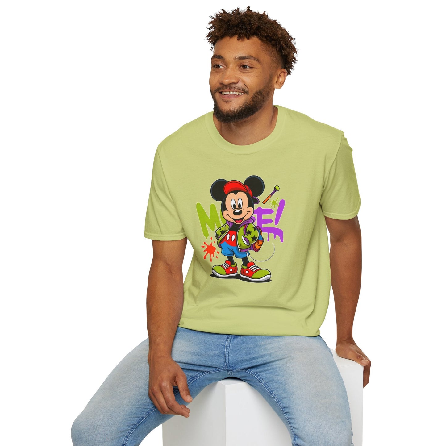 Unisex Cartoon T Shirt with Animation Design Funny Animals Tee Gildan Softstyle 64000