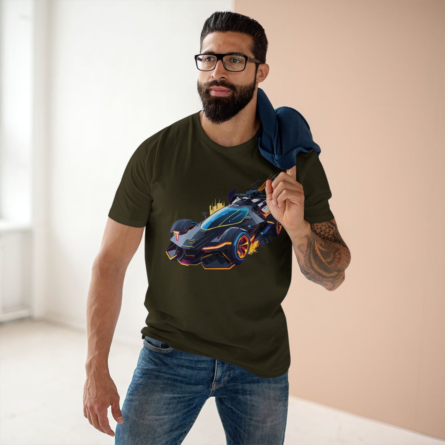 Car Graphic Unisex 100 Cotton Staple Tee 12