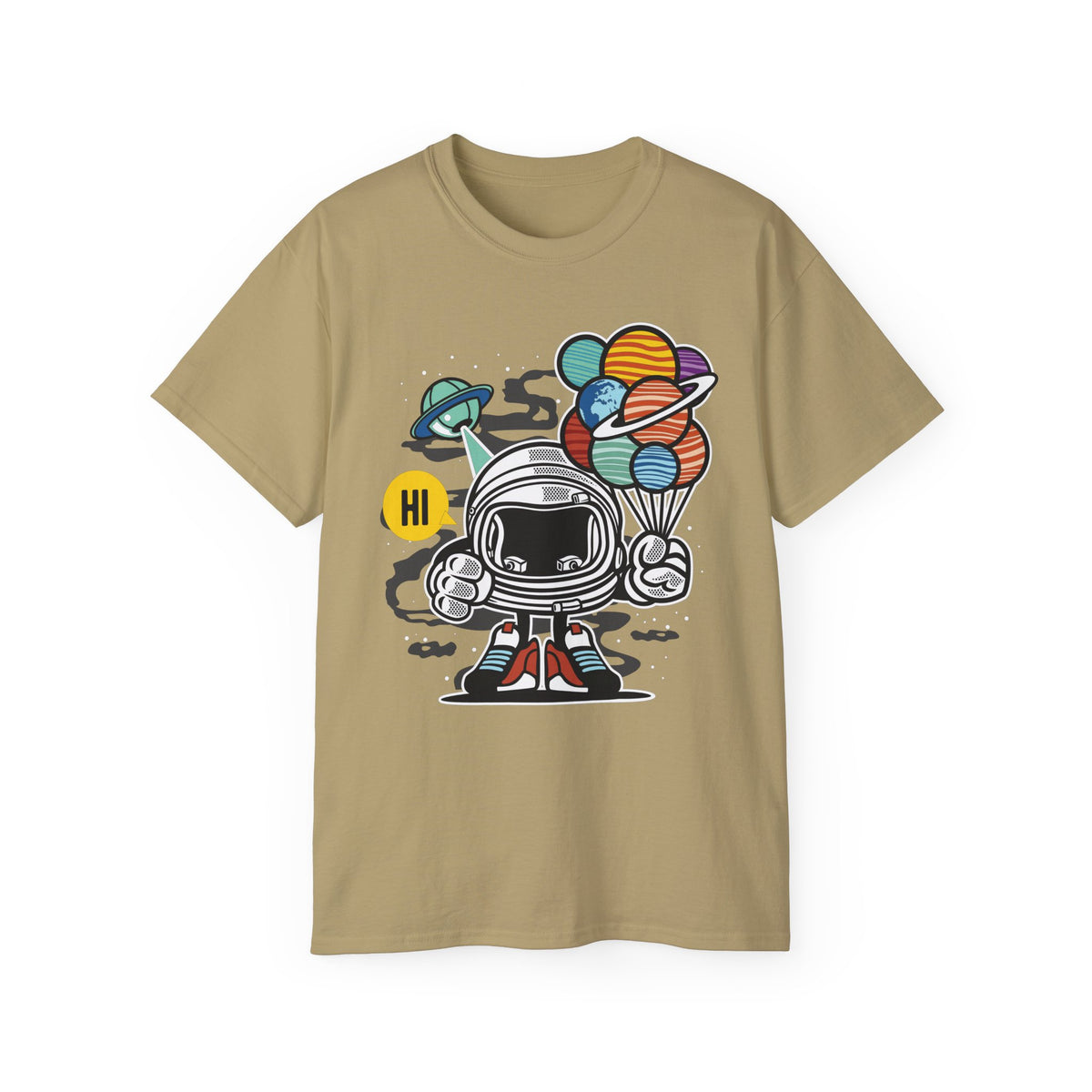 Astronaut Cartoon Graphic Tee Unisex 100 Cotton Gildan T-Shirt 7