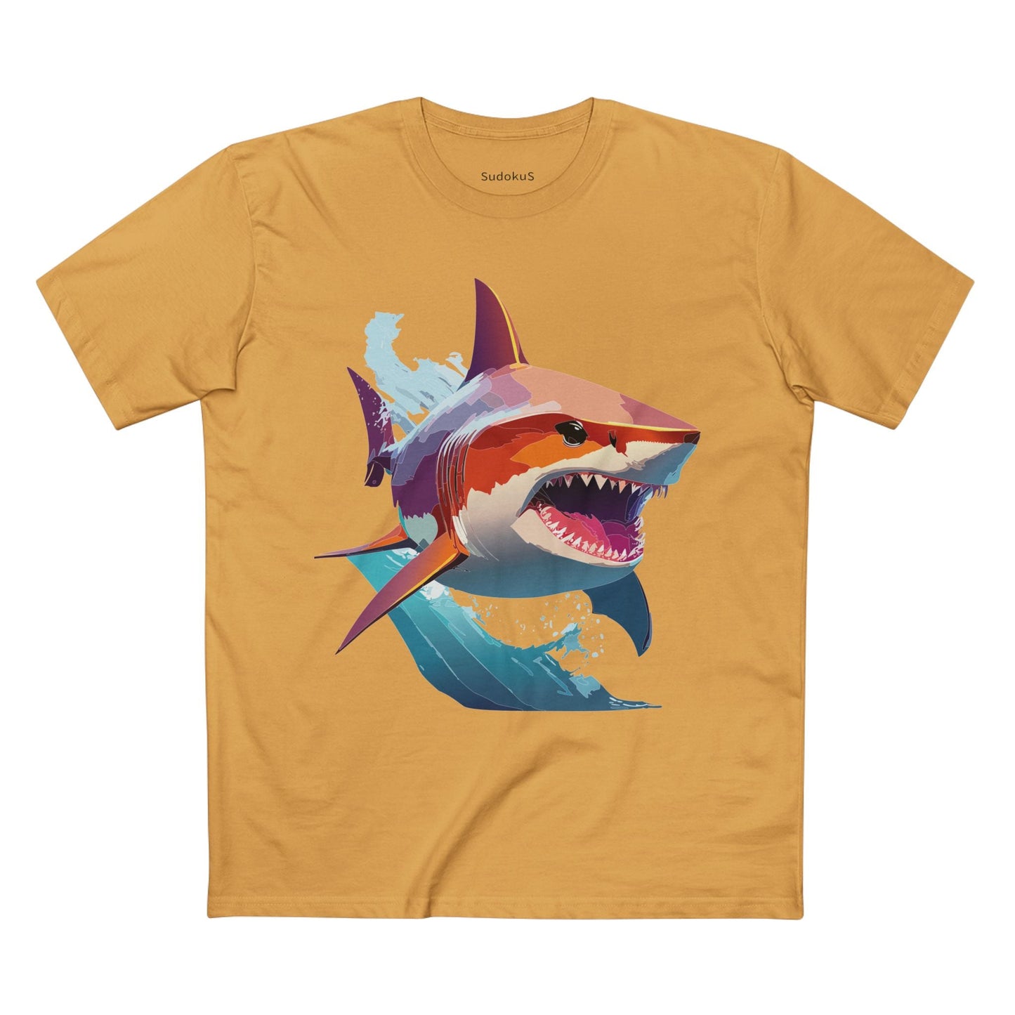 Shark Graphic Unisex 100 Cotton Staple Tee with Animal Design Artwork 10