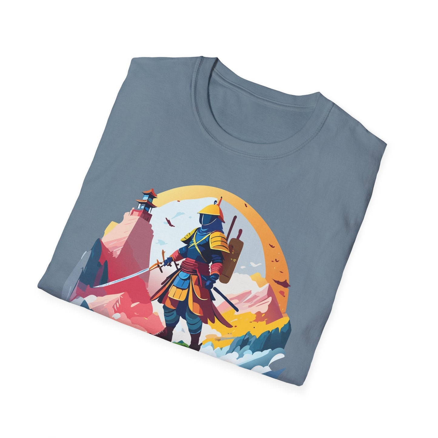 Samurai Unisex T Shirt Softstyle 64000 Short Sleeve Tee 100 Percent Cotton Breathable Comfort Fit