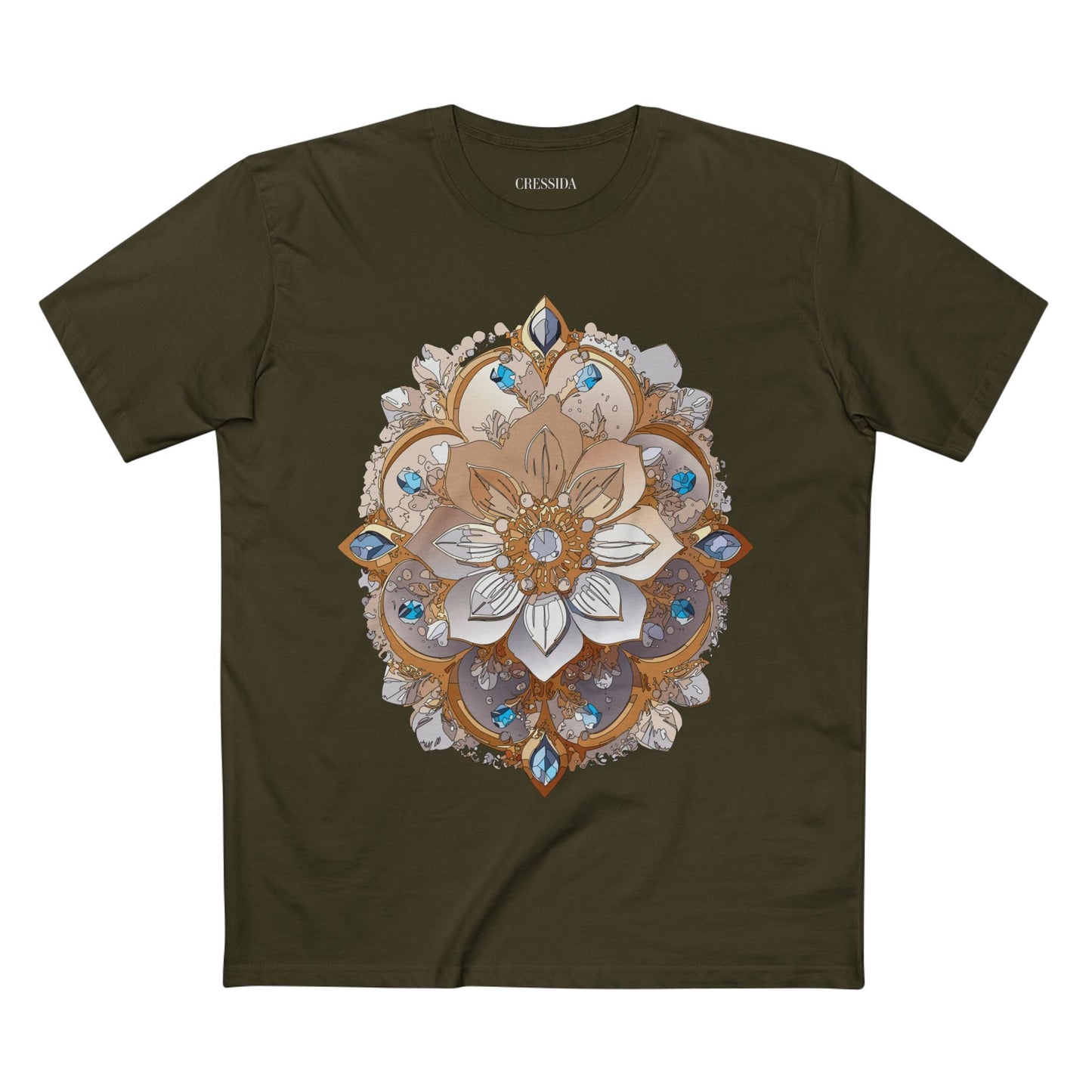 Floral Graphic T-Shirt Unisex 100 Cotton Art Design with Antique Flowers Tee 20