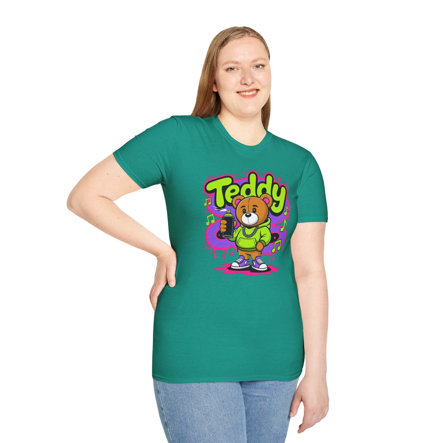 Cartoon T Shirt With Animation Funny Animals Tee Unisex Softstyle Gildan 64000 Cotton