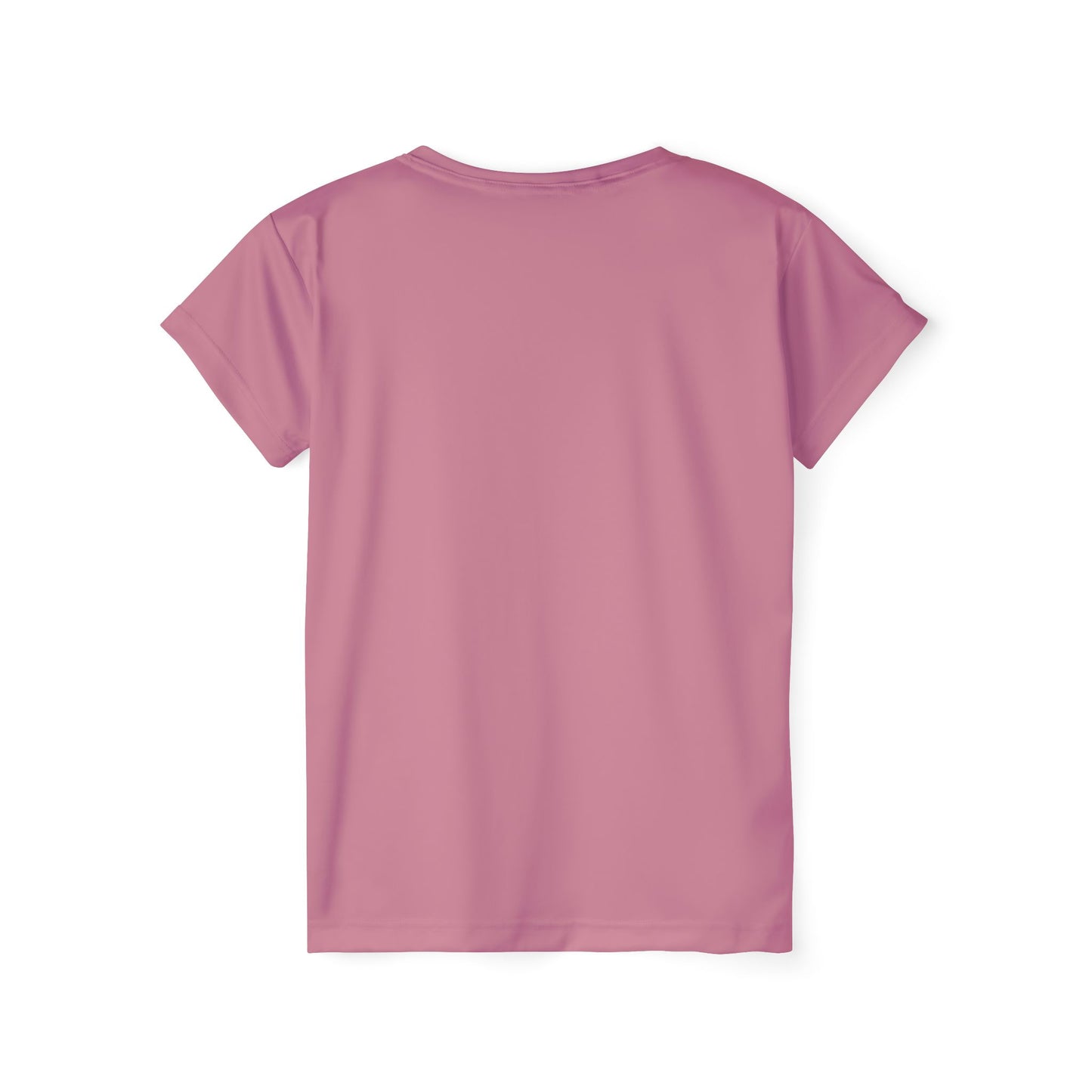 Old Rose Women's Sports Jersey Short Sleeves 100% Poly Solid Rose Mauve Color Print Athletic Tee