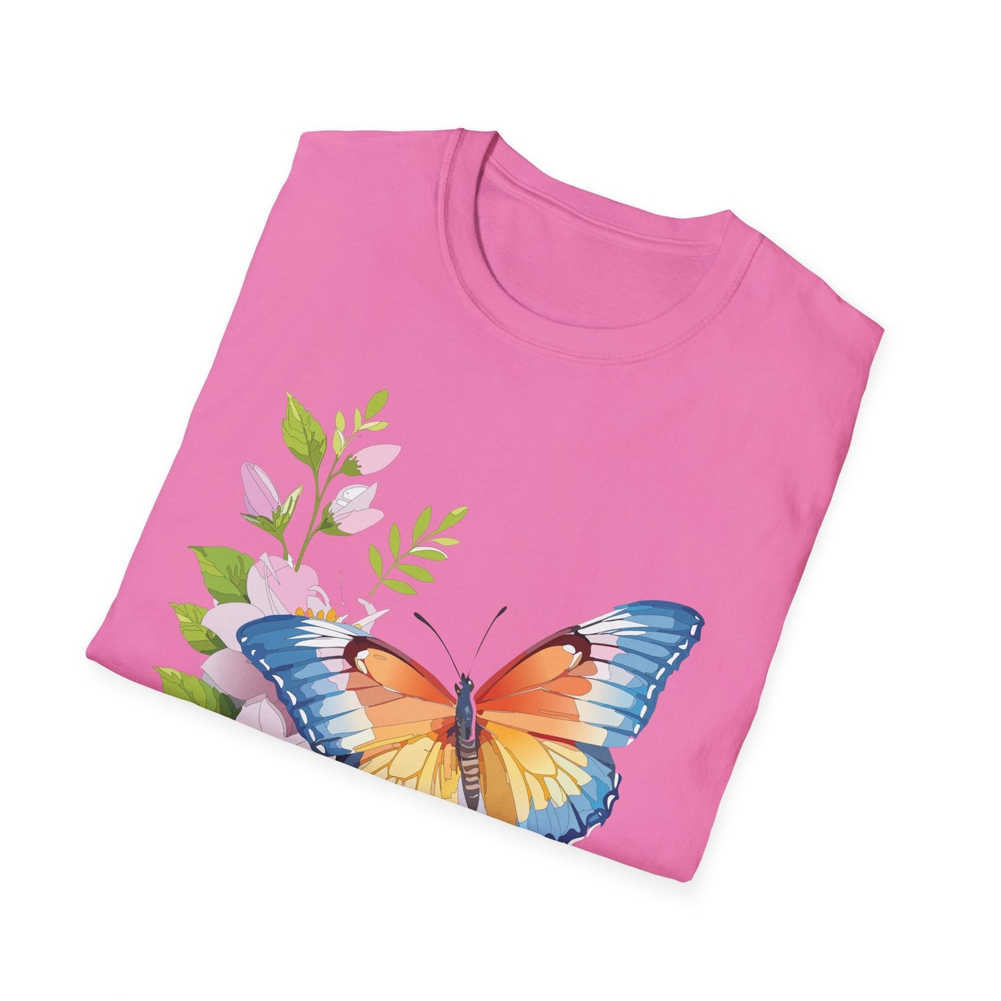 Butterfly T Shirt Unisex Monarch Design Gildan Softstyle 64000 Ring Spun Cotton Tee