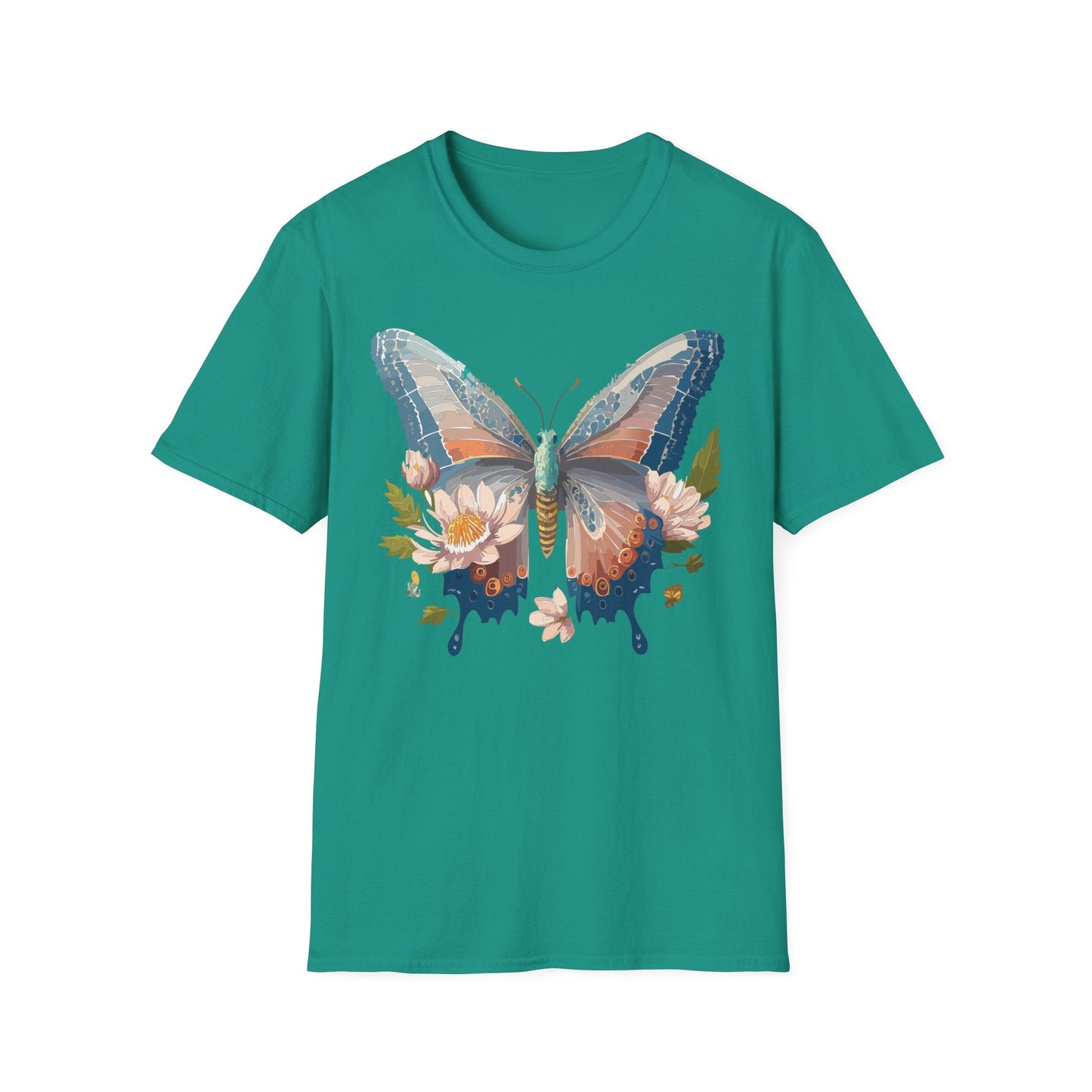 Butterfly Shirt Unisex T Shirt Monarch Design Softstyle 64000 Ring Spun Cotton Tee