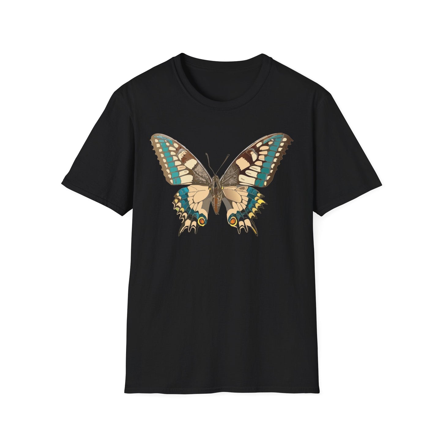 Unisex Butterfly T Shirt Softstyle 64000 Ring Spun Cotton Lightweight Tee Breathable Everyday Comfort