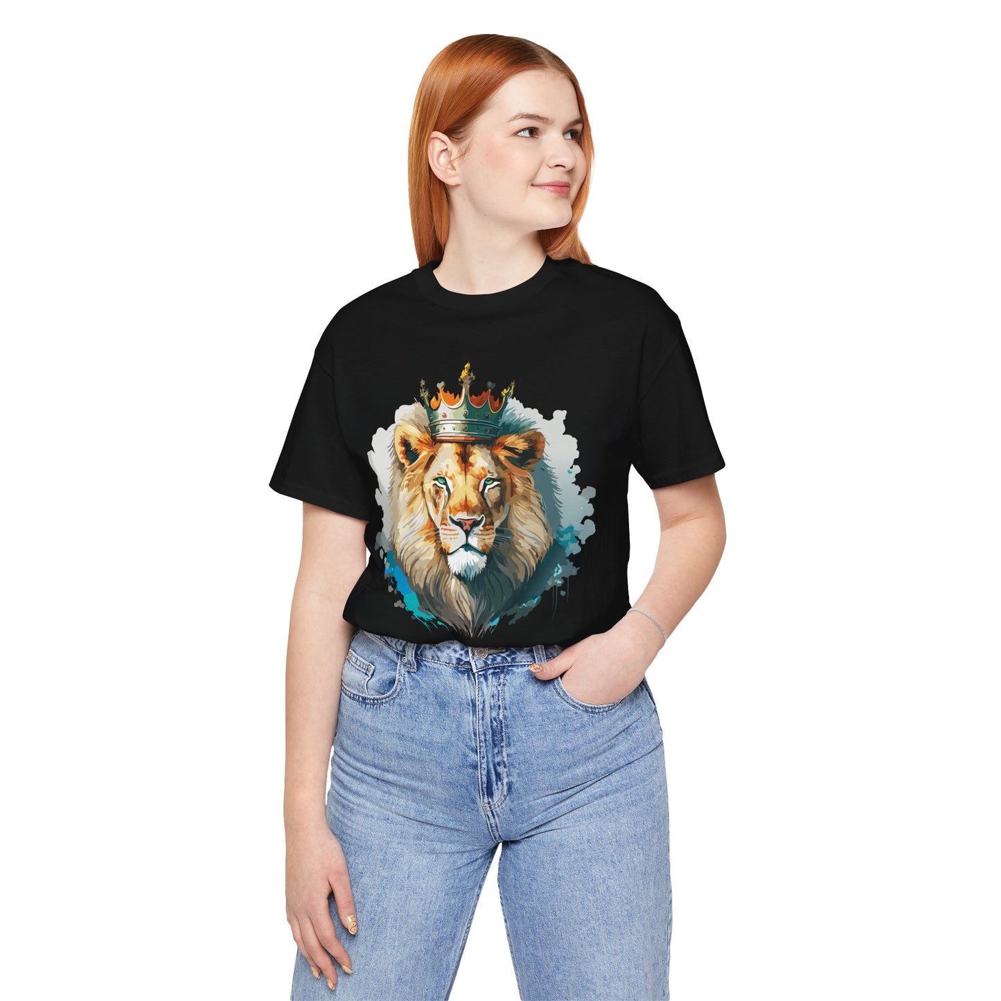 Lion Shirt, Animal Shirt, T-Shirt with Lion, Art Design Tee, Animal Tees, Safari T-Shirt, Crown Tee 13