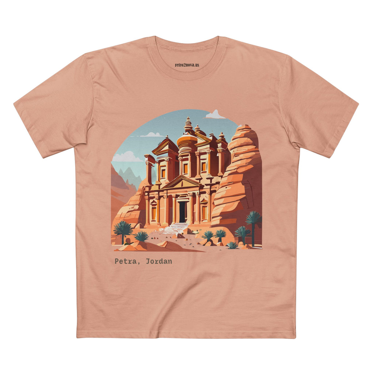 Petra Jordan Illustration Tee | Petra travel shirt, ancient rock city design