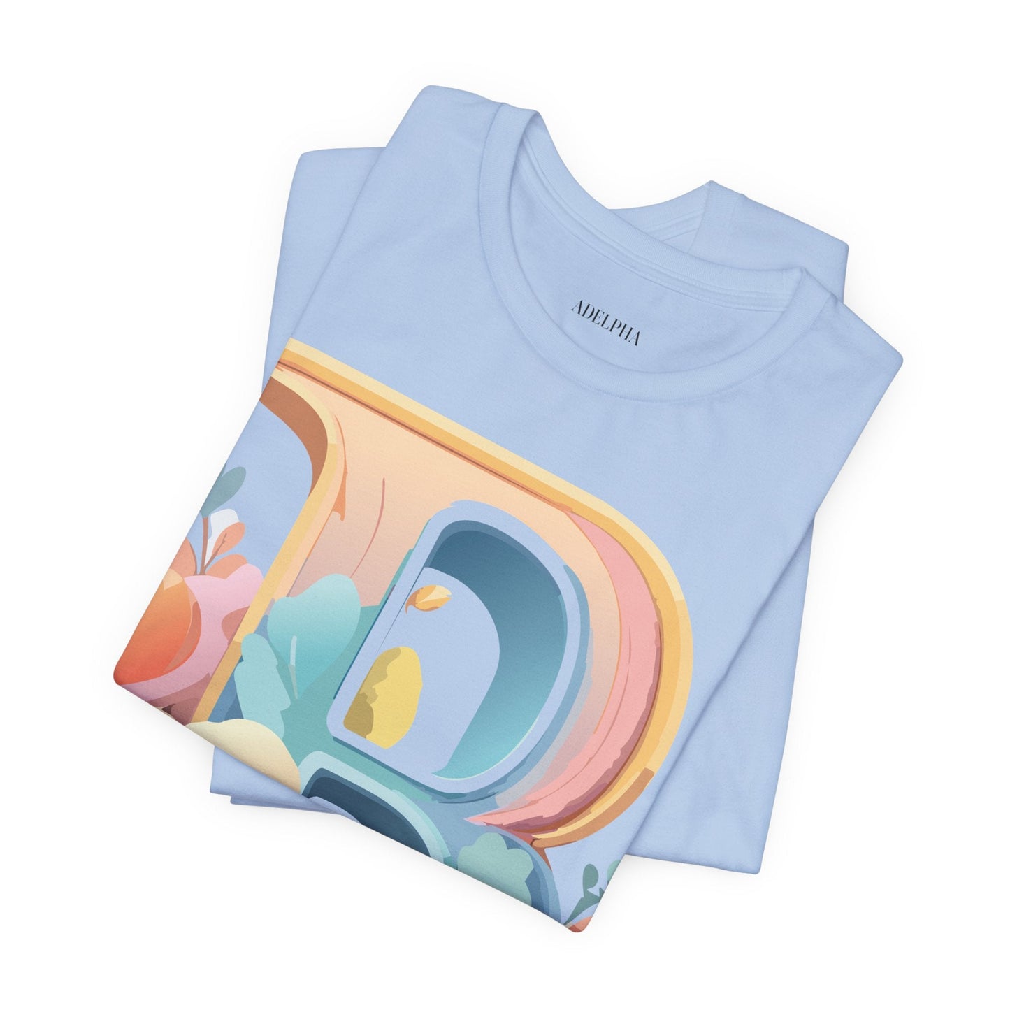 Letter B Graphic Tee Unisex Jersey Short Sleeve Shirt By Adelpha Vintage Artwork
