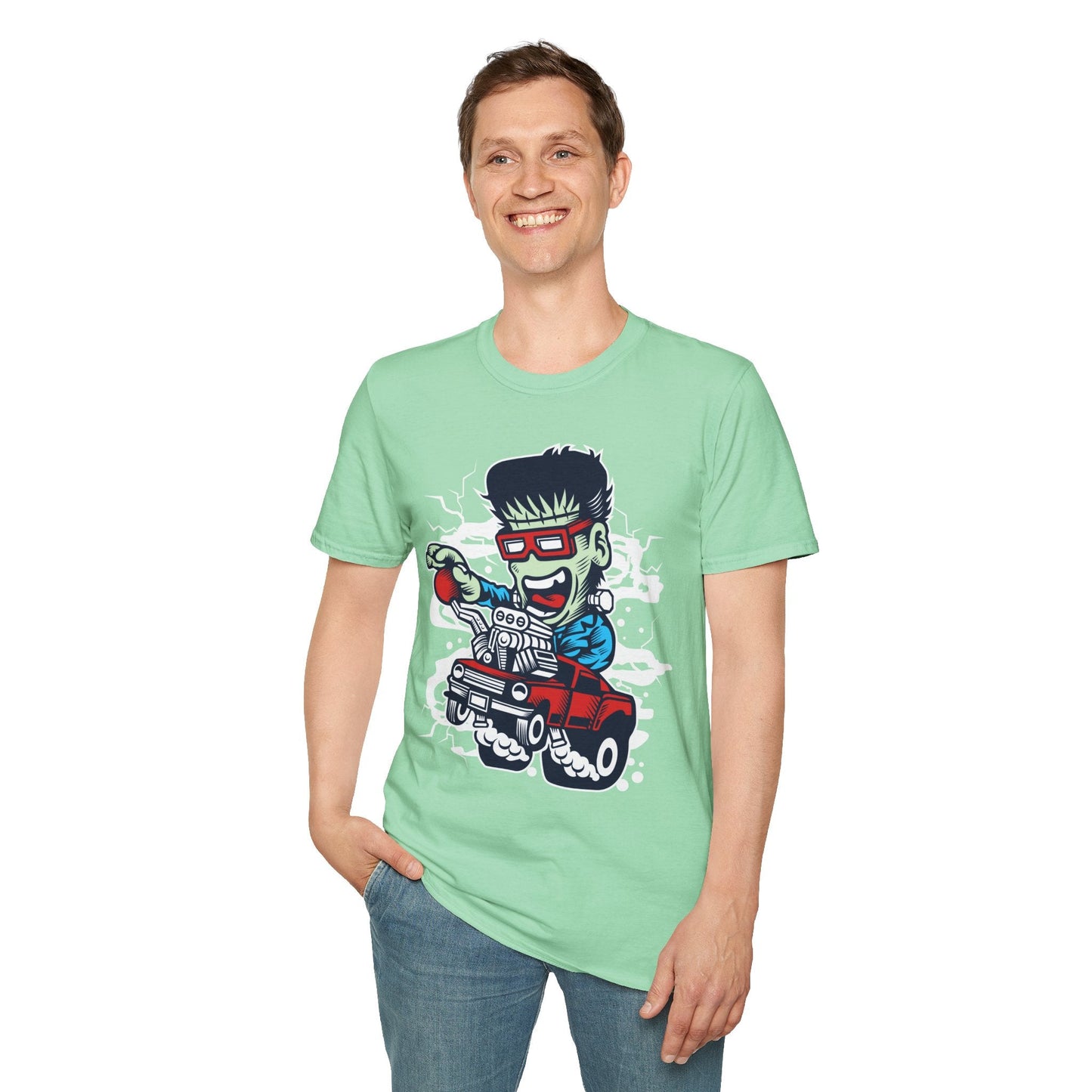 Cartoon T Shirt Animation Tee Funny Unisex Softstyle Gildan 64000 100 Percent Cotton