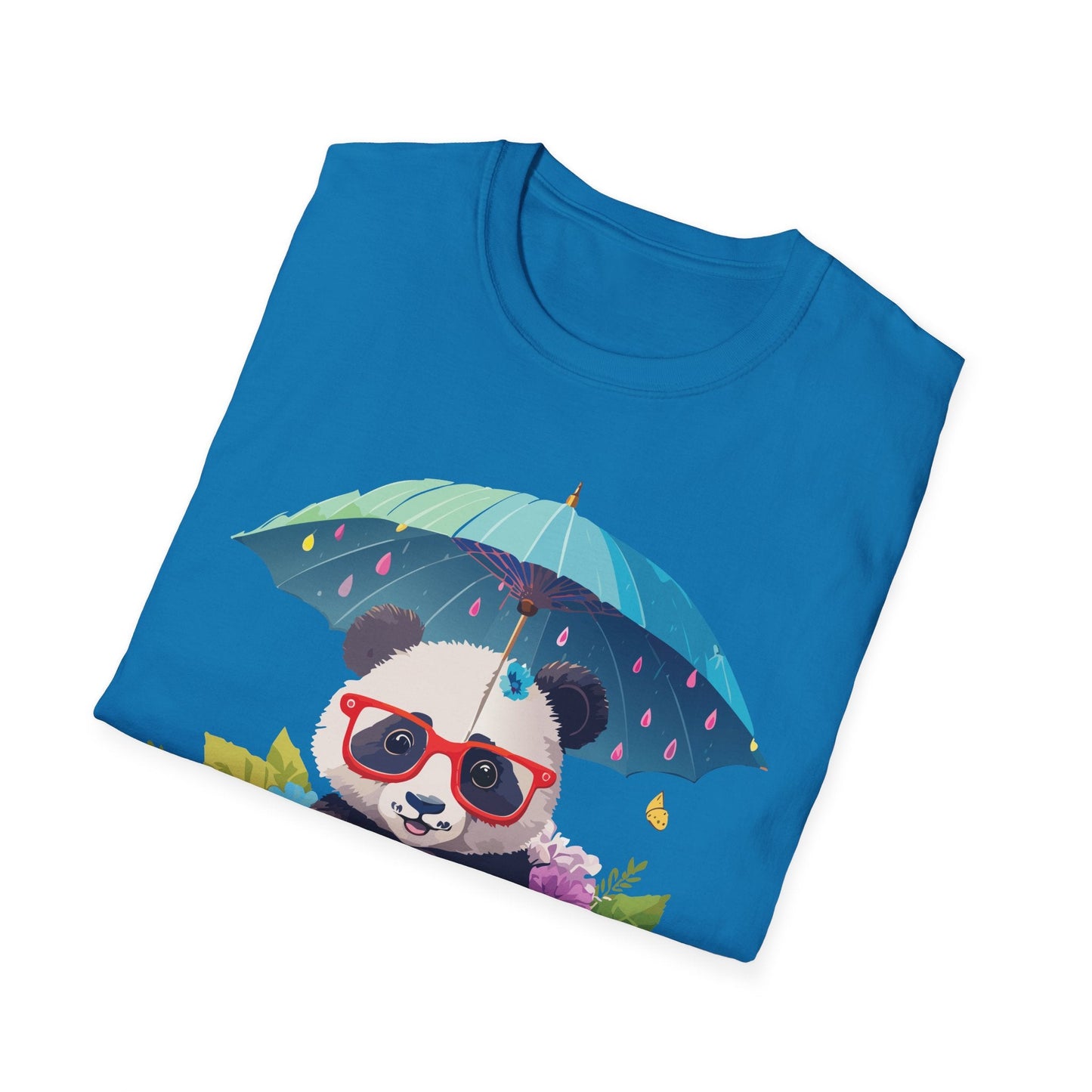 Panda Shirt Unisex Tee 100 Percent Ring Spun Cotton Softstyle Gildan 64000 Animal Print