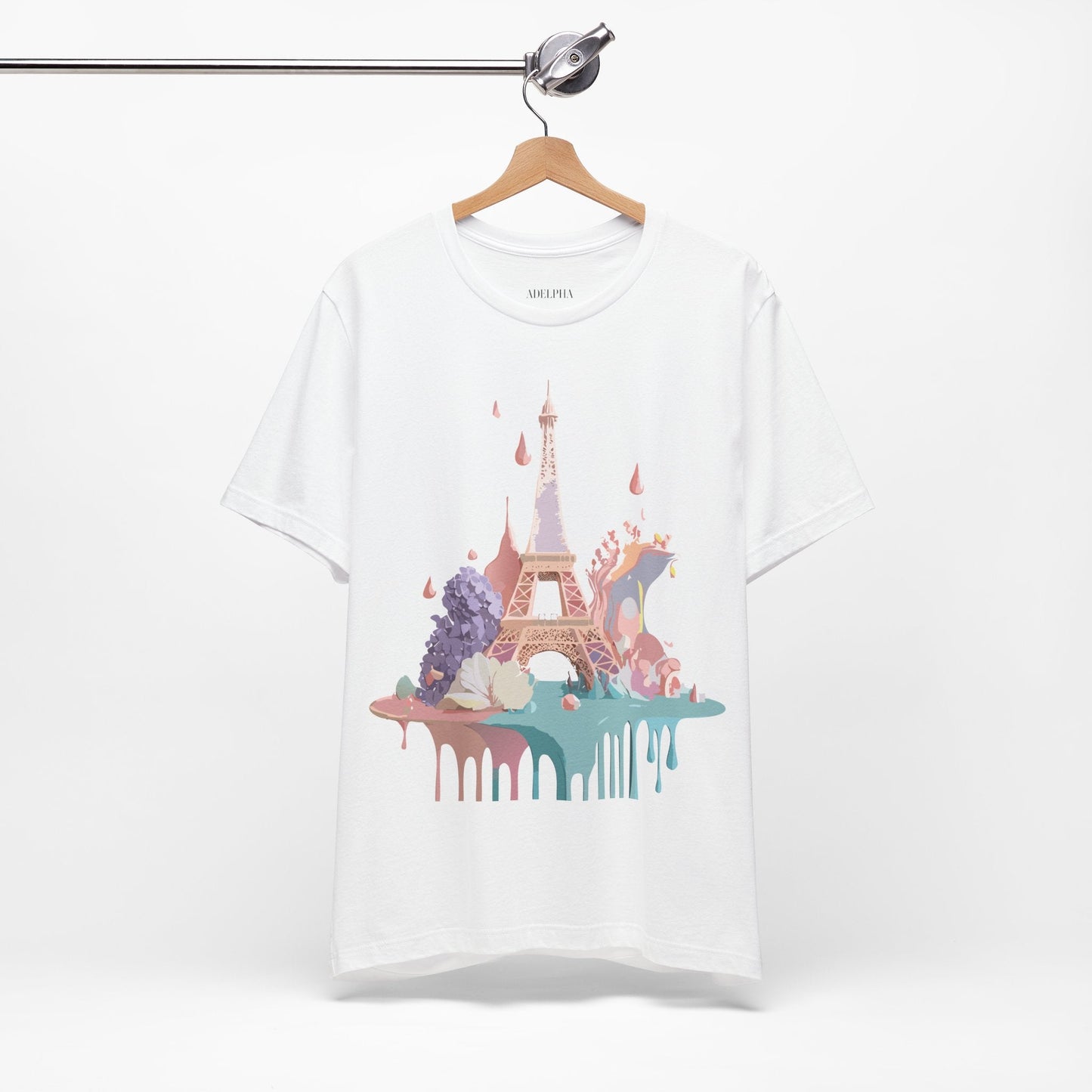 Paris Tourist Shirt Unisex Graphic Tee Vintage Inspired Artwork by Adelpha Short Sleeve Jersey