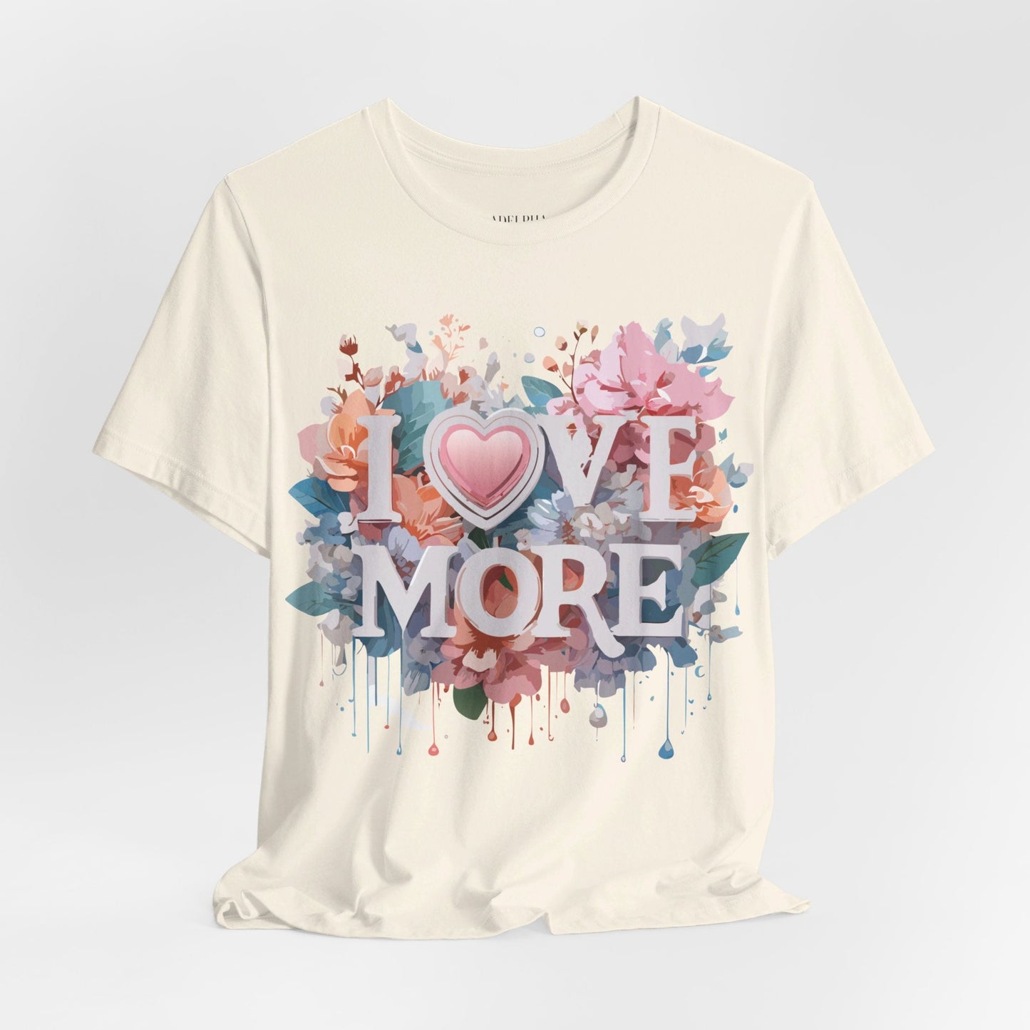 Valentine Day Graphic Unisex 100 Cotton Vintage Artwork with Love and Flower Design Tee 17