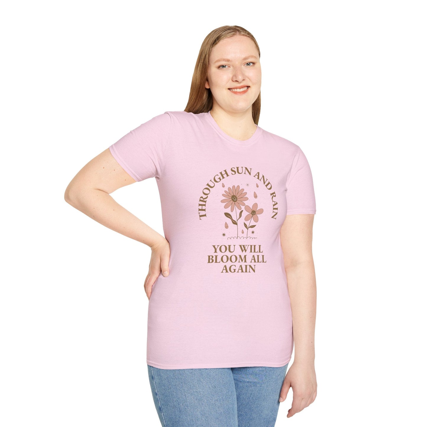 Positive Slogan T Shirt For Everyday Motivation Unisex Tee With Positive Words And Good Quotes Gildan Softstyle 64000