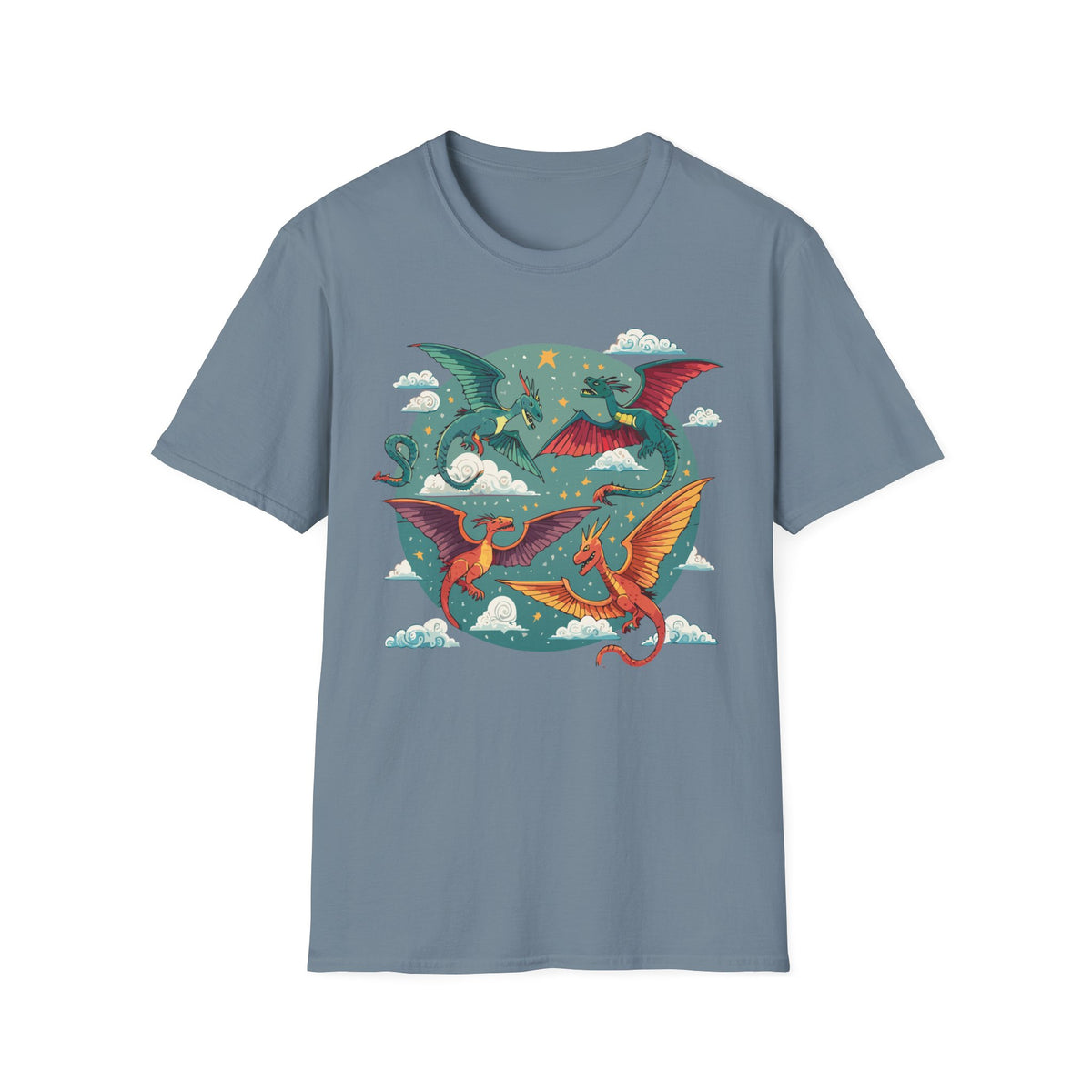 Dragon Graphic Tee Gildan Unisex 100 Cotton Tee Shirt with Animal a34
